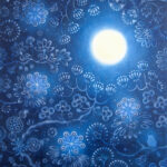 Catching the moon - watercolor Kana Harada